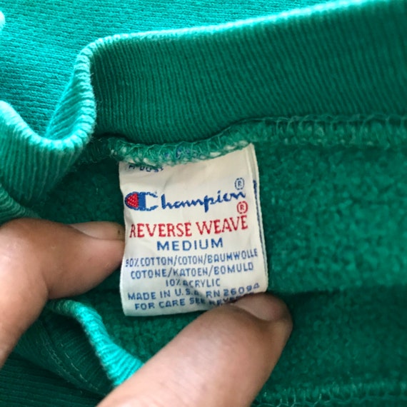 Vintage 90s Champion Reverse Weave basic logo bag… - image 9