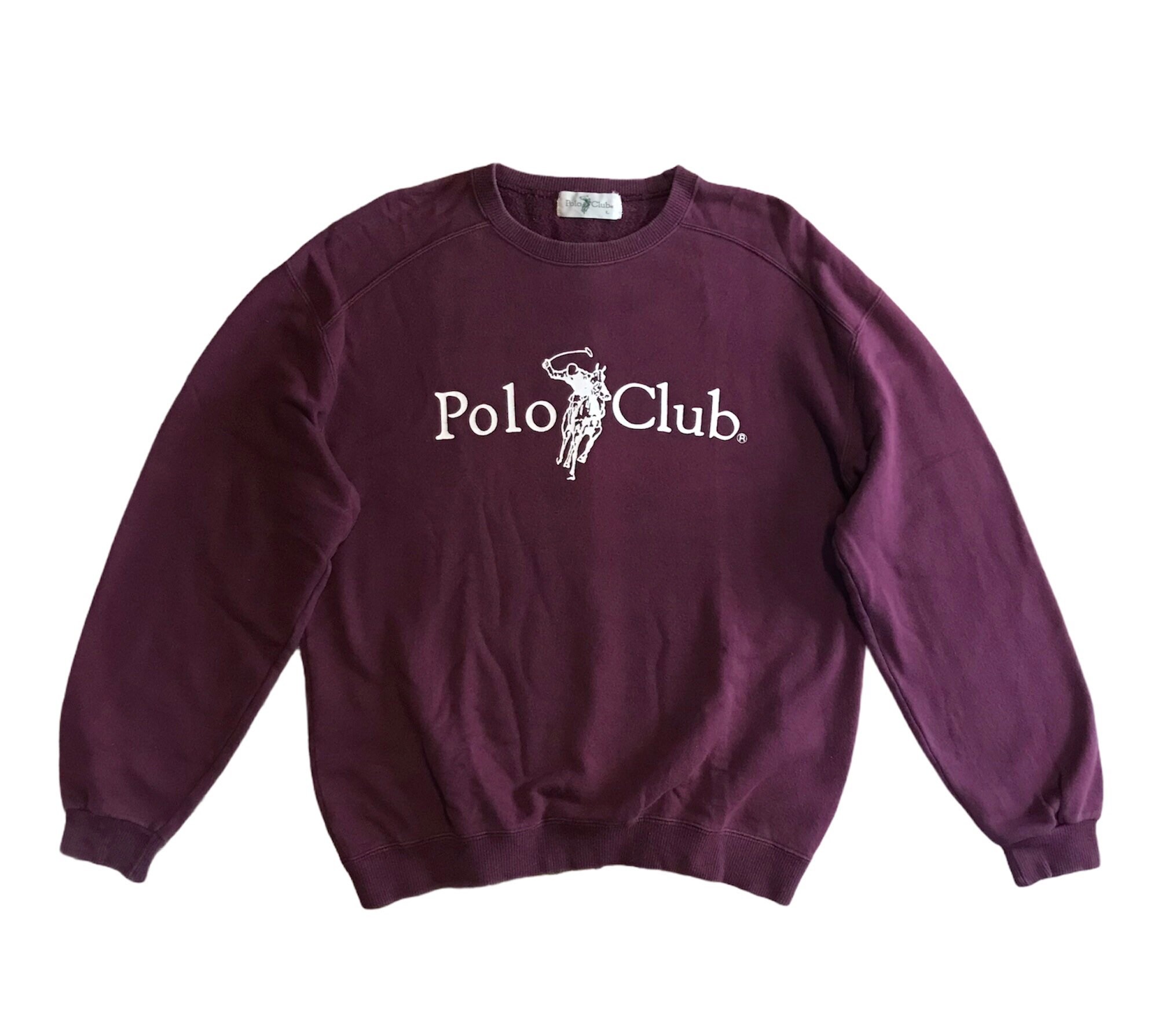 Vintage sportswear Polo Club spellout Sweatshirt L size | Etsy