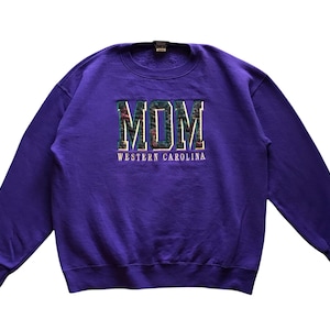 vintage années 90 Western Carolina University MOM broderie patchs floraux grand logo Jansport tag crewneck Sweatshirt L taille