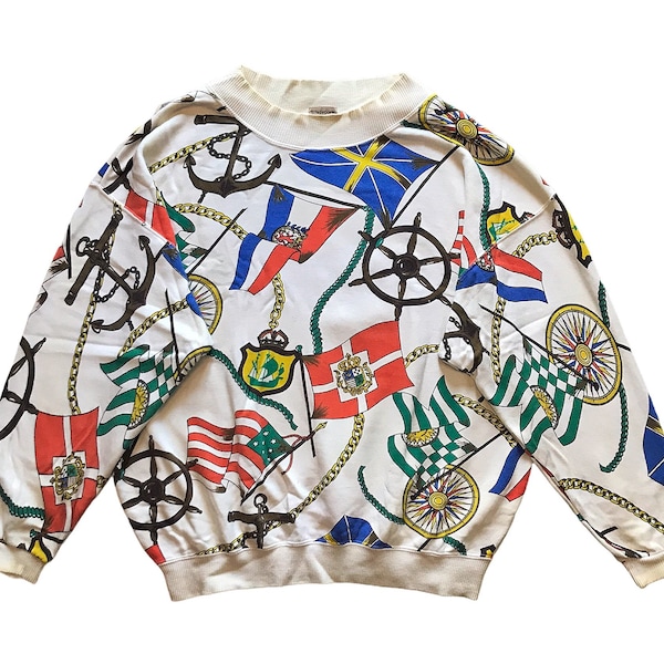 Vintage 90s Gyro Scope by Gyro - Scope fullprint crewneck sweatshirt L size