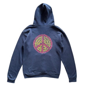 Vintage Grateful Dead biglogo Full zip Hooded DISTRESSED sweatshirt M size