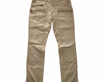 Pantalon kaki multi-poches de marque japonaise vintage DISTRESSED taille 34