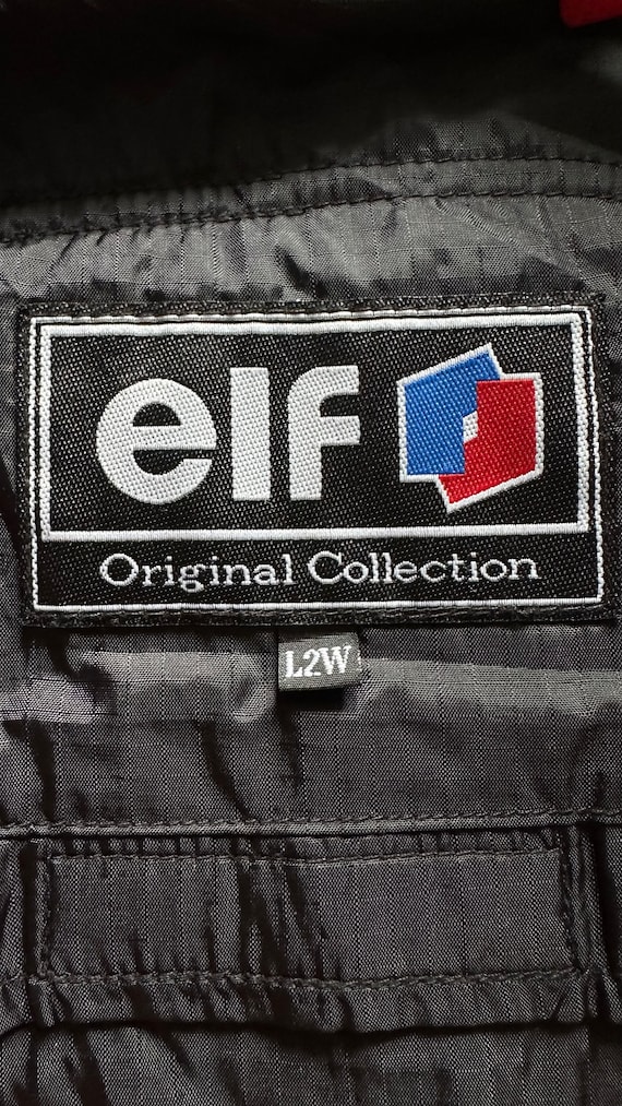 Vintage ELF Racing Motorcycle Embroidery Logo & Spellout Jacket XL