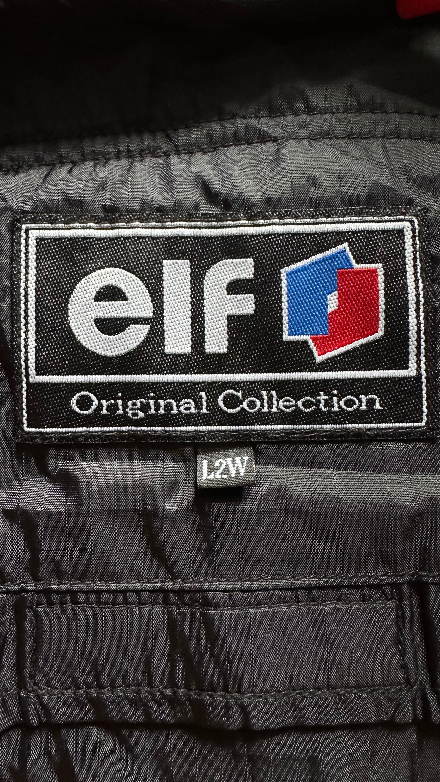 Vintage ELF Racing Motorcycle Embroidery Logo & Spellout Jacket XL