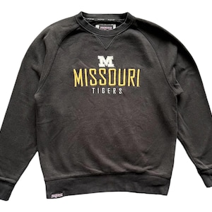 Vintage Sportbekleidung Missouri Tigers Universität von Missouri Stickerei Schreibweise Rundhals-Sweatshirt S-Größe