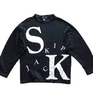 Vintage Japanese Brand Skip Jack Embroidery over print Sweatshirt jumper Ladies M size