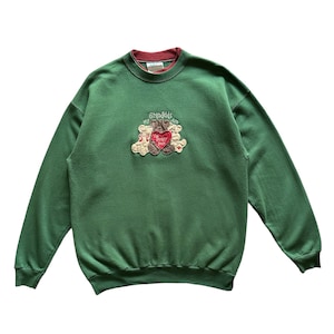 Vintage 90s Art Animal The Beary Best My Grandkids Are embroidery sweatshirt L size