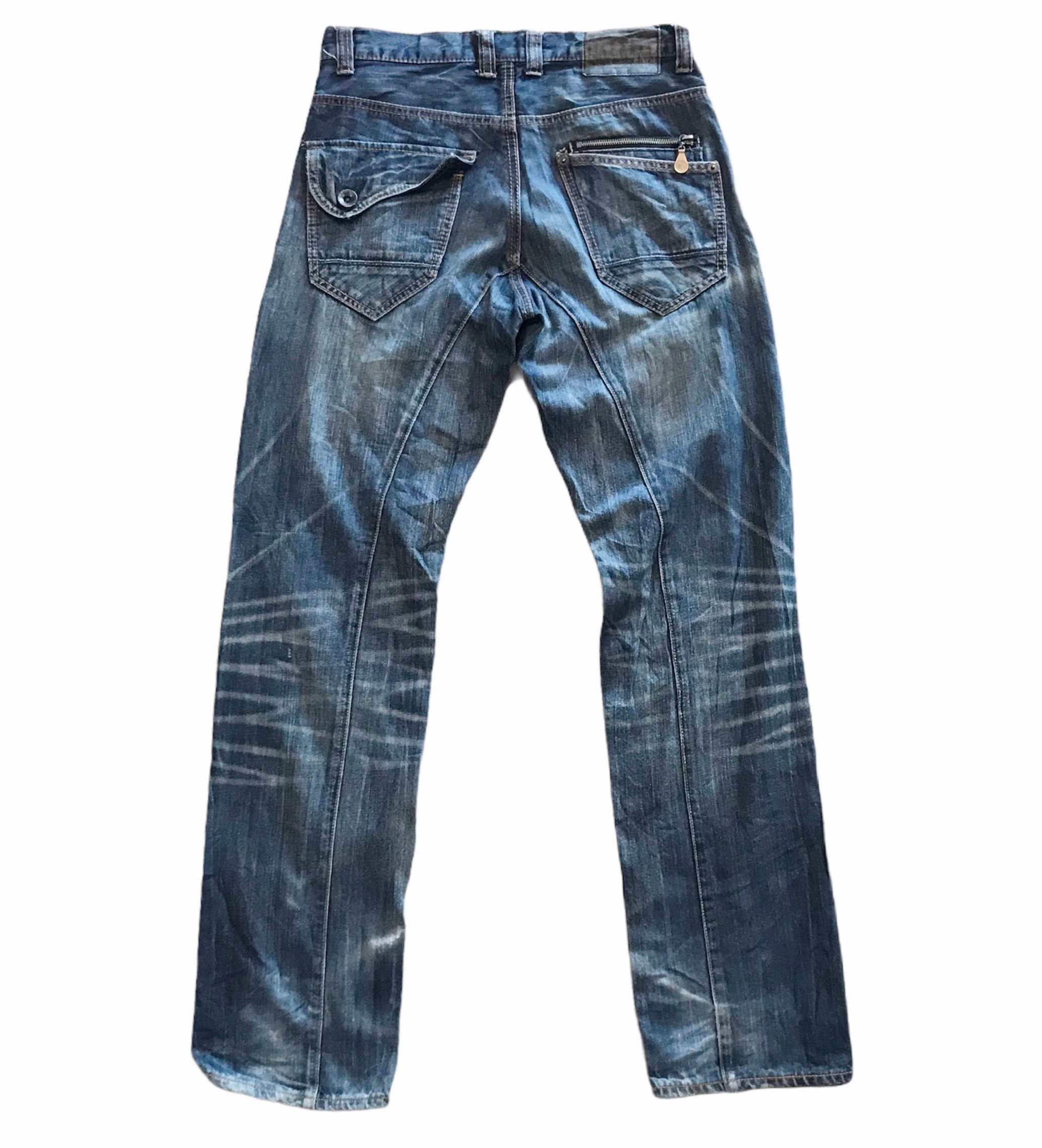 AbeVintageStore Premium Genuine Distressed Denim Jeans