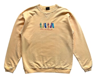 Vintage Oak Island North Carolina embroidry spellout crewneck Sweatshirt XL size