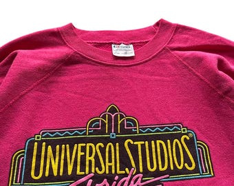Vintage 80s Universal Studios Florida Spellout Hanes Tag Crewneck