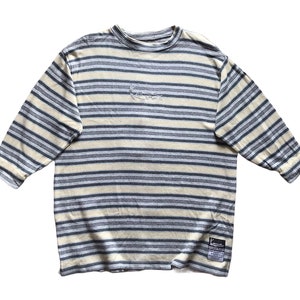 Vintage KARL KANI Jeans Colour Strip 3q embroidery Sweatshirt Ladies Large size