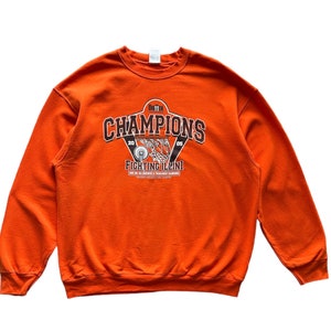 Vintage y2k Sportswear Fighting illini big ten conference Tournament Champions University of Illinois crewneck sweatshirt XL size