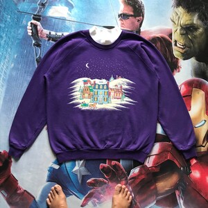 Vintage 90s Art Turtleneck Sweatshirt XL size (L-XL)
