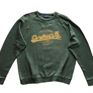 Vintage japanische Marke One by One Spellout Sweatshirt XL Größe