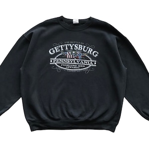 Vintage The Battle of Gettysburg Pennsylvania Fighting men apparel spellout crewneck sweatshirt XL size