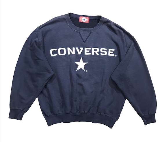 Vintage 90s Converse Big Logo Embroidery DISTRESSED Sweatshirt - Etsy