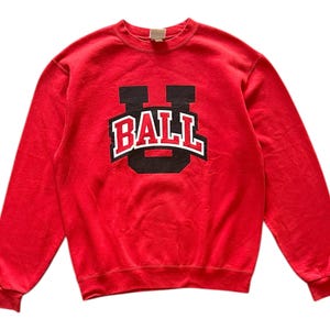 Vintage Ball state university spellout champion tag crewneck sweatshirt M size
