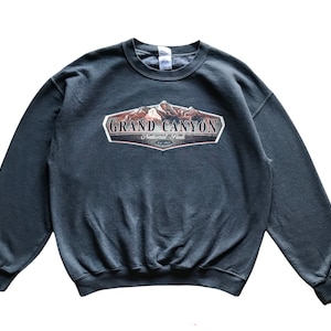 Vintage Art Grand Canyon National Park Arizona Crewneck Sweatshirt L size
