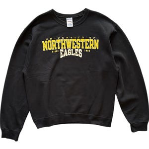 Vintage University of Northwestern spellout jerzees tag crewneck sweatshirt M size