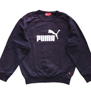 Vintage Puma embroidery Logo DISTRESSED sweatshirt L size