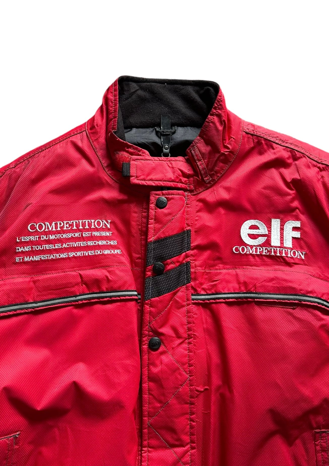 Vintage ELF Racing Motorcycle Embroidery Logo & Spellout Jacket XL