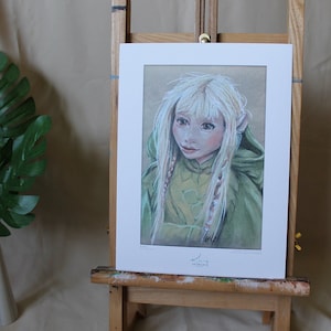 ARTPRINT // KIRA - The Dark Crystal // painting pastel chalk fanart - SMALL // made by KayARTWORK