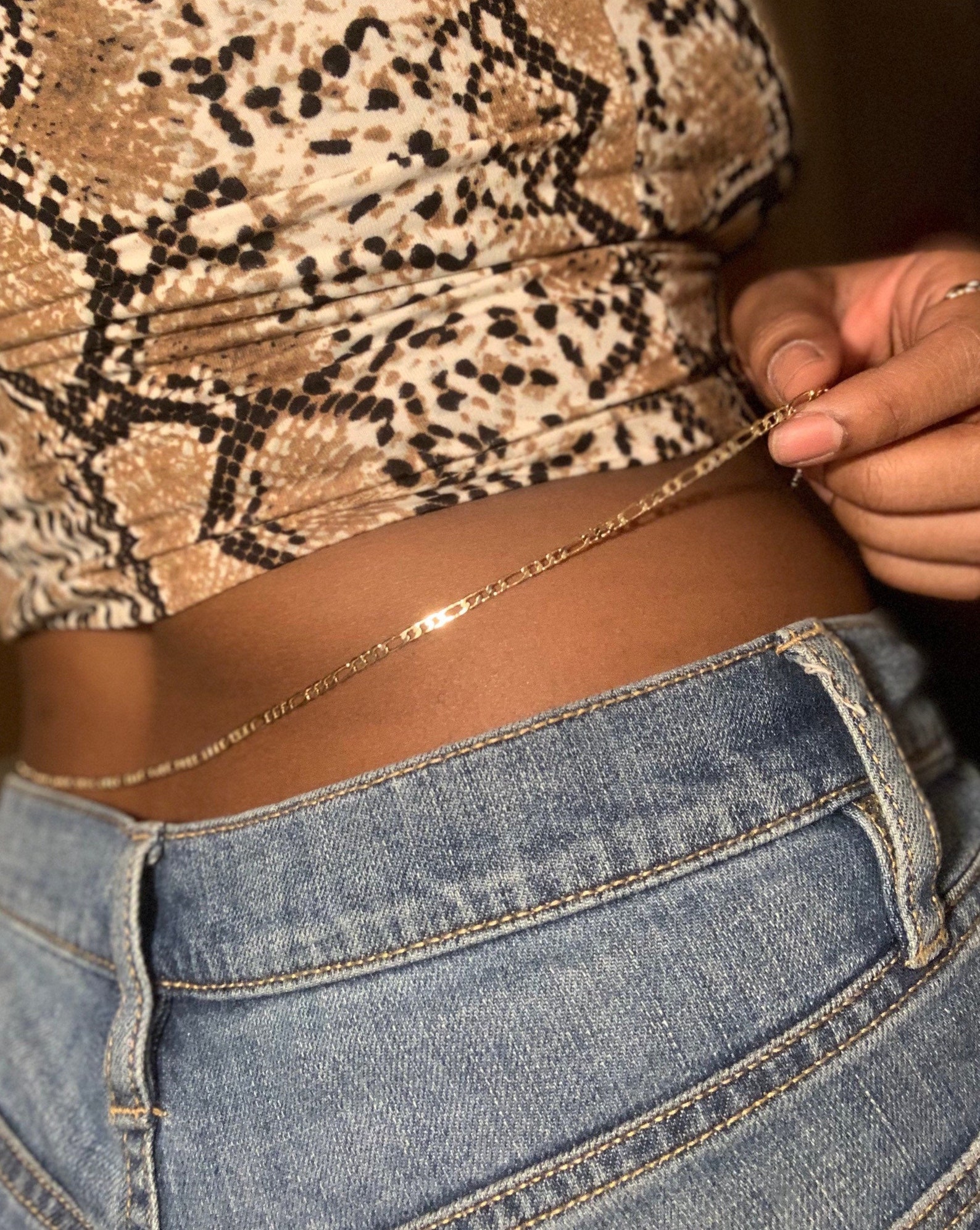 Waist Chain Belly Chain Gold Waist Chain Gold Belly Chain Etsy
