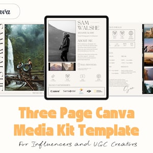 Media Kit Canva Template, Rate Card Template, Instagram Media Kit Template, Blogger Press Kit Template, Editable Tiktok Media Kit Template
