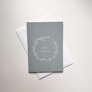 Tarjeta navideña "Feliz Navidad" con sobre