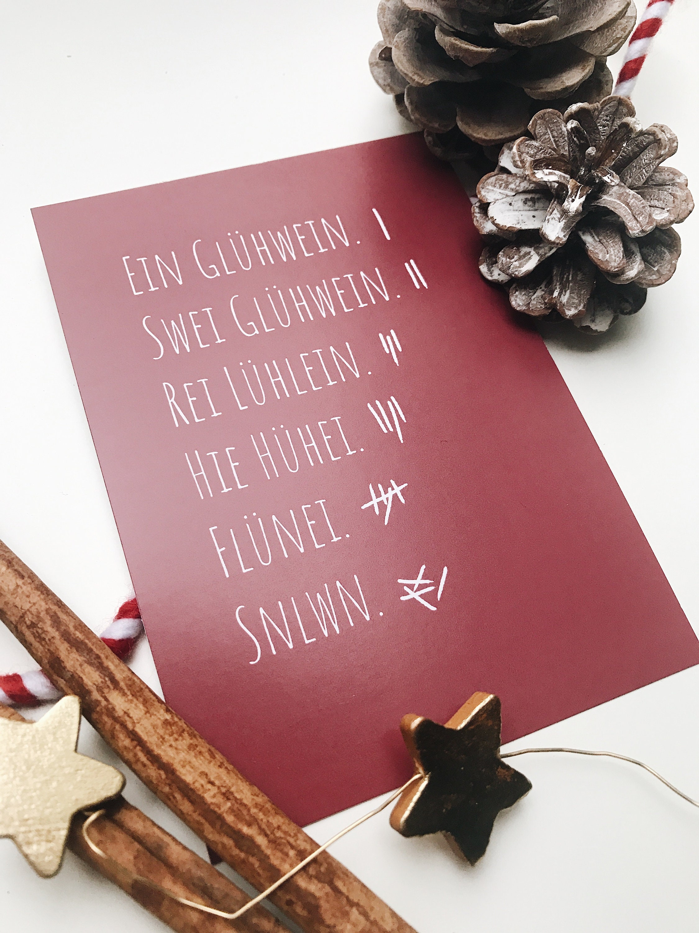 Postkarte GlühweinSpruch Etsy.de
