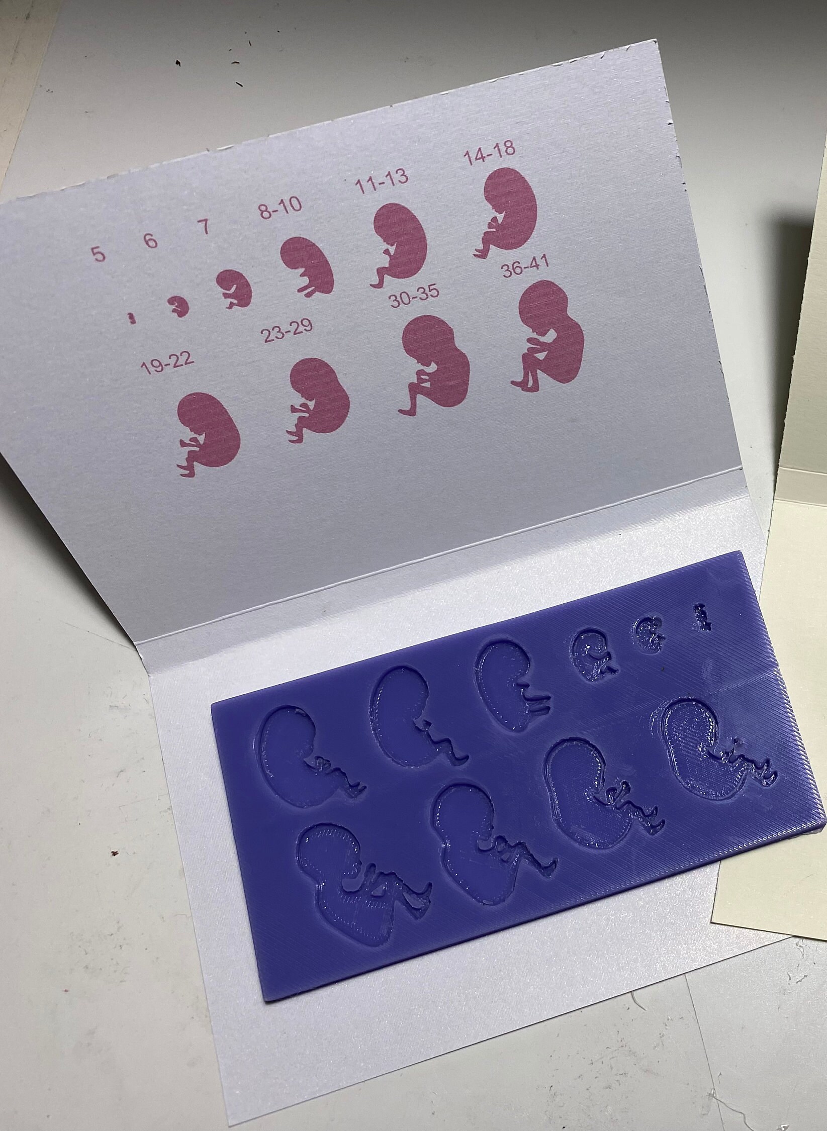 Fetus silicone mold Etsy