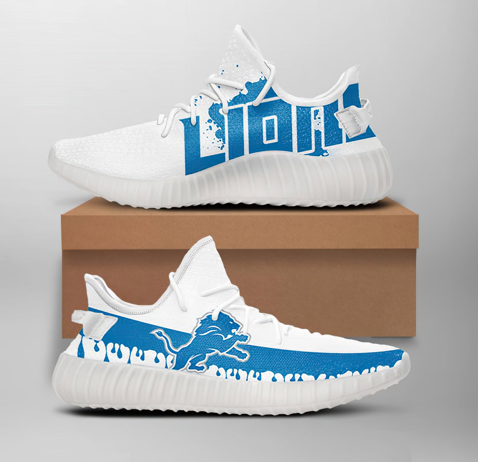Detroit Lions Yeezy Boost 350 Detroit Lions Yeezy Style | Etsy