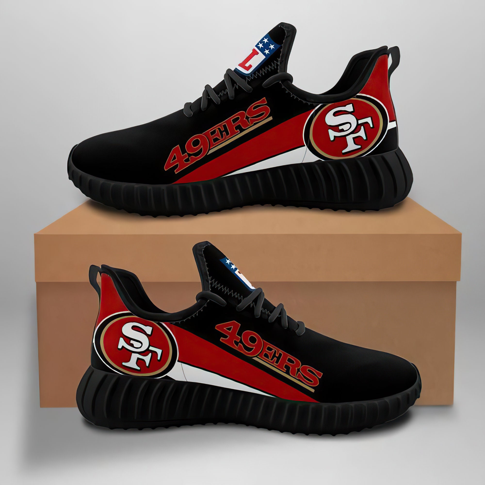 San Francisco 49ers Reze Shoes San Francisco 49ers Yeezy Etsy