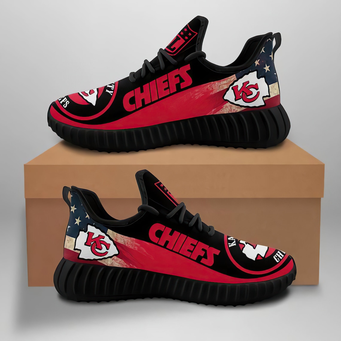 Kansas City Chiefs Reze Shoes Kansas City Chiefs Yeezy Boost | Etsy