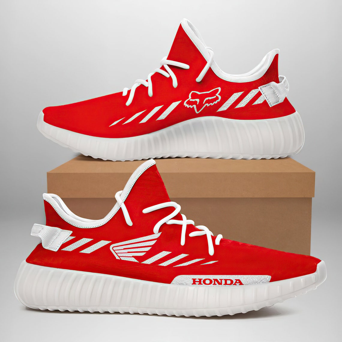 Fox Honda Red Replica Yeezy Boost 350 Fox Racing Honda Yeezy | Etsy