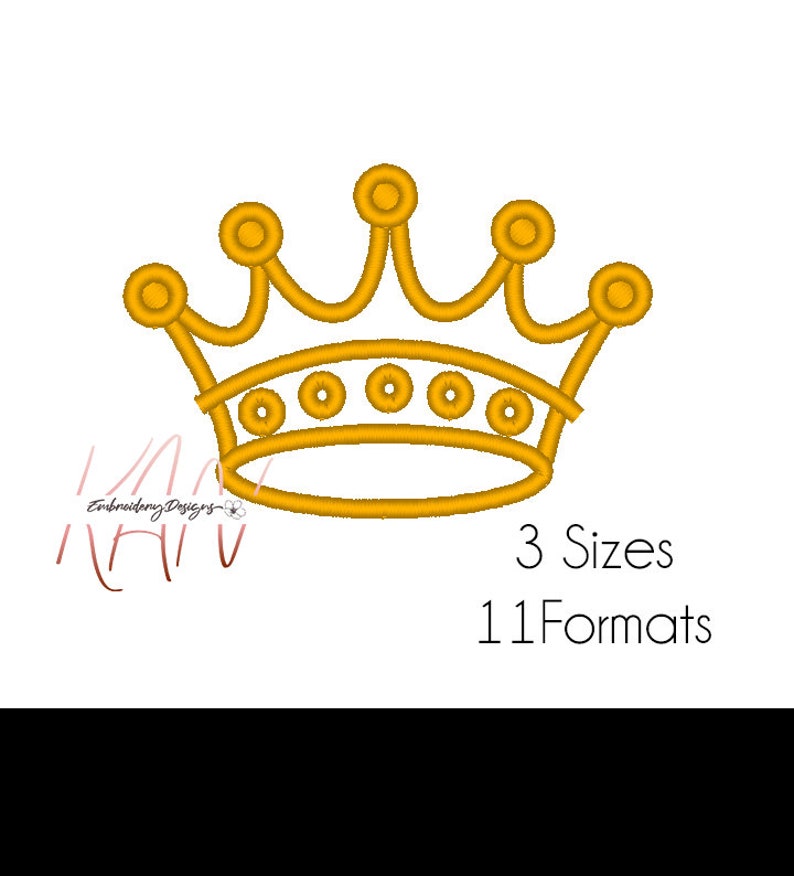 King Crown Embroidery Design. Royal Crown Embroidery Files. Crown