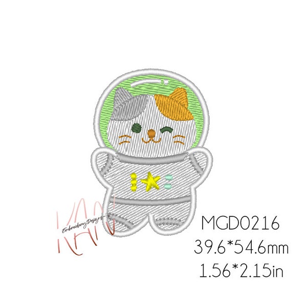 Cat Astronaut Embroidery Design, Astronaut Embroidery Design, Cute Animal Astronauts Embroidery Design - Embroidery Designs for Machine