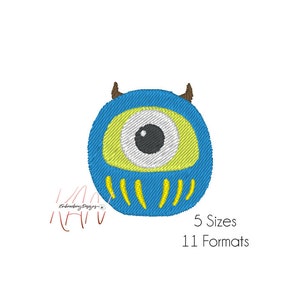 5 Sizes -- Tsum Mini Michael Wazowski -- Machine Embroidery Design--Instant download