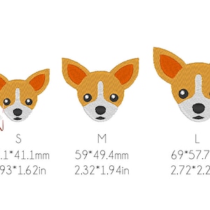Chihuahua Dog Embroidery designs, Chihuahua Dog Head Embroidery designs, Pet Design - Embroidery Designs for Machine