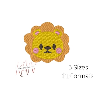Head of a lion embroidery design -5 Sizes - Embroidery Designs for Machine - INSTANT DOWNLOAD