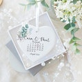 Personalised Wedding Gift for couple, Wedding Day Keepsake, Customised Names and Date, Mr & Mrs gift, Bride gifts, Vow Renewal, Anniversary product logo