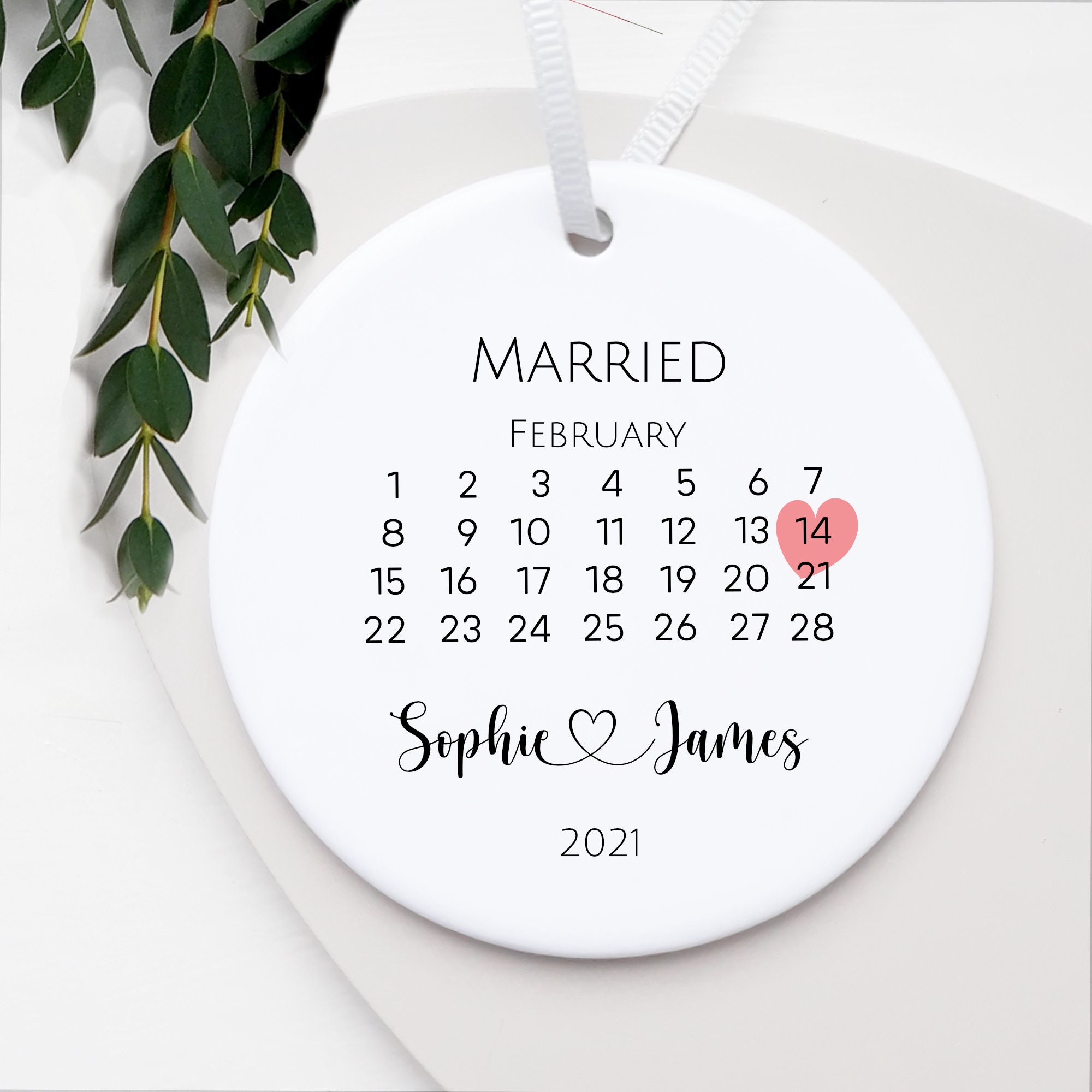 Married Couple Personalised Calendar with Names Special Date Etsy