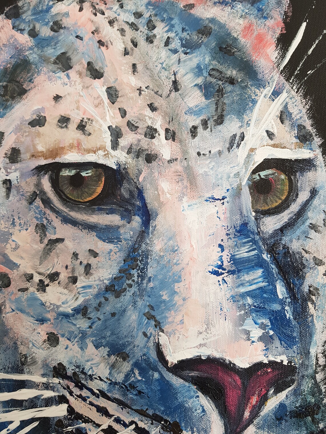 Abstract Cheetah // Original artwork on canvas// hand painted Etsy