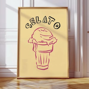 Gelato Print: Italian Wall Art, Summer Home Decor (UNFRAMED)