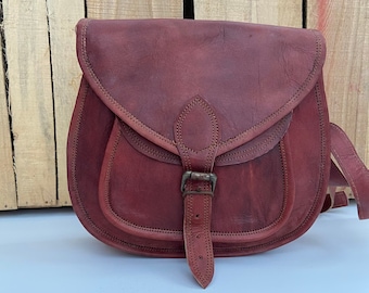 Leather Crossbody bag, Leather bag, Leather Saddle Bag, Leather Satchel Christmas Gift Leather Purse Crossbody, Leather Handbag Gift For Her