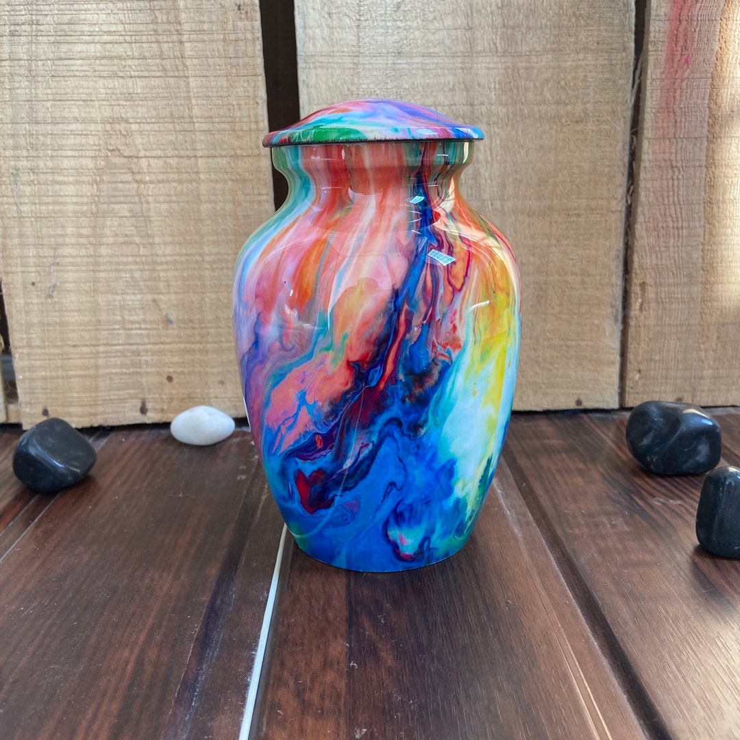 Urns for Human Ashes Colorful Urn Tie Dye Urns Urns for Etsy