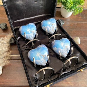 Urns For Human Ashes Full Size, Funeral Urns For Human Ashes, Small Heart Shaped Urn, Small Urn For Ashes, Keepsake Urn 3 inch Set Of 4 Urns
