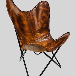 Butterfly Chair, Leather Butterfly Chair, Leather Outdoor Chair, Leather Chair, Living Room Chair, Foldable Arm Chair, Relaxing Chair, Chair