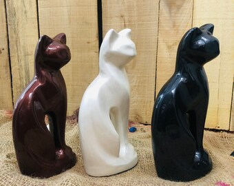 Emaille-Katzen-Urne, Haustier-Denkmal, Aluminiumlegierung, 20 Kubikzoll