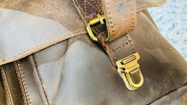 Genuine leather messenger bag laptop bag shoulder bag for women gift for men office bag work briefcase rustic bag Large Satchel
